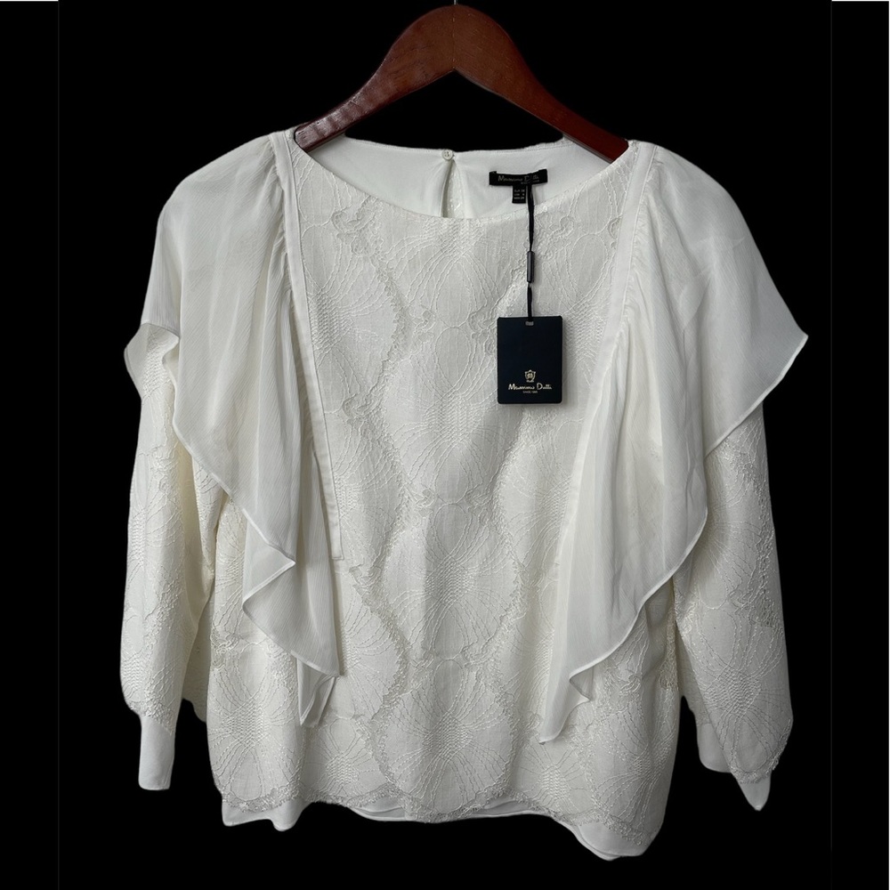 MASSIMO DUTTI LACE BLOUSE SIZE US 6 NWT